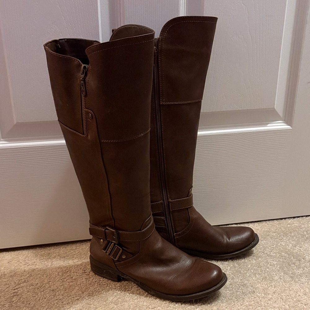 G by Guess Dark Brown Over the Knee Boots